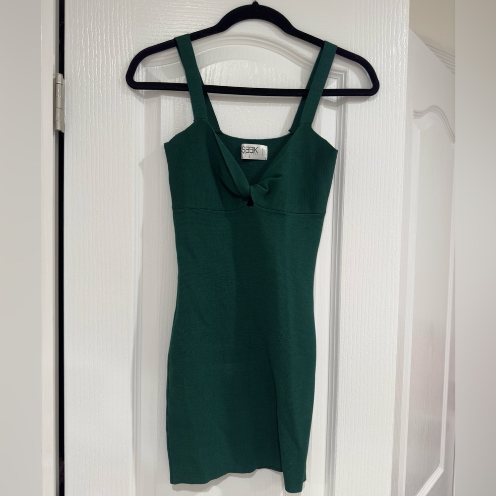 Mini Green Knitted Dress